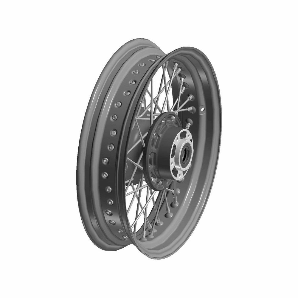 Indian Front Wire Wheel 16 x 3.5 Black with Anniversary Gold Moore